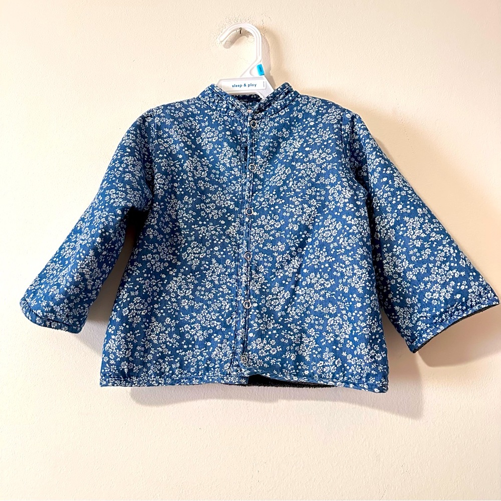 Lucky Wang NYC Floral snap front jacket